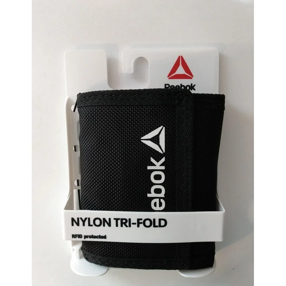 REEBOK NYLON TRI FOLD WALLET BRAND NEW FITS NINE CREDIT CARDS RFID PROTECTION